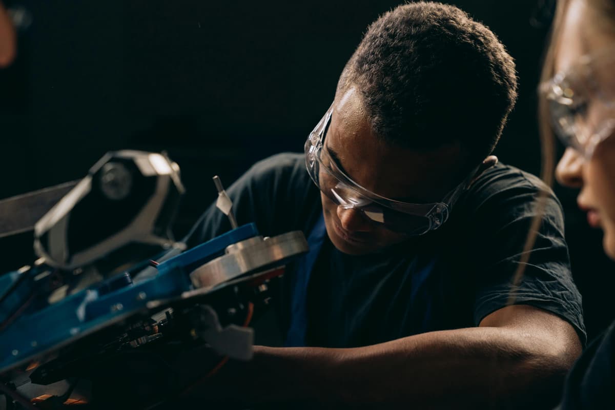 Business professionals working together